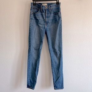 Madewell 11” High Rise Skinny Jeans Size 27